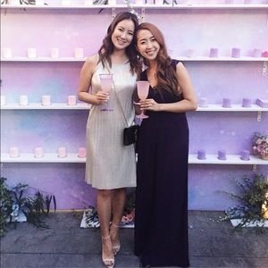 Metallic Champagne Sleeveless Dress